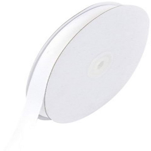 Creative Ideas Solid 3/8-Inch Grosgrain Ribbon, 50-Yard, White