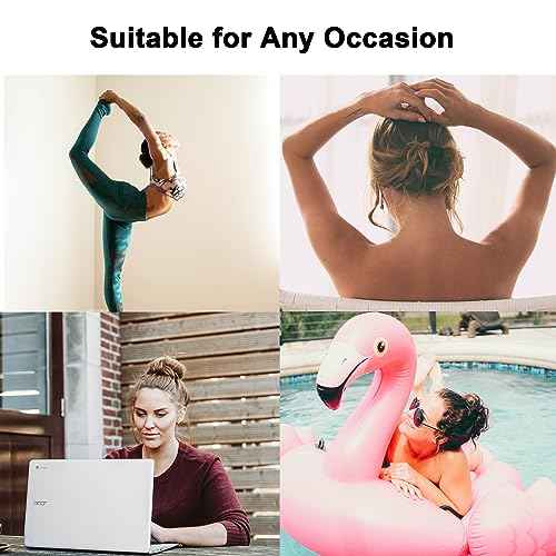 8PCS Hair Clips for Thin Hair, Matte 1.6'' Double Row Teeth Jaw Hair Claw Clips and 1.5'' Flower Hair Clips for Women with Neutral Color