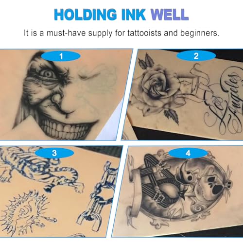 Emalla 3MM Fake Tattoo Skin - 20Pcs Premium Silicone Skin Practice Kit 7.48"x5.6" Double Sides Fake Skin Practice for Beginners and Artists Tattoo Supplies