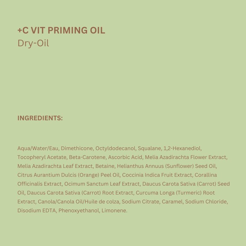 Pixi Beauty +C Vit Priming Oil | Nourishing Vitamin C Facial Oil Energizes & Balances Skin | Creates A Flawless Makeup Base | 1.00 Fl Oz