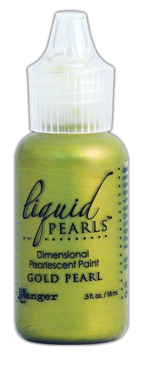 Ranger Liquid Pearls Dimensional Pearlescent Paint .5oz, Gold Pearl