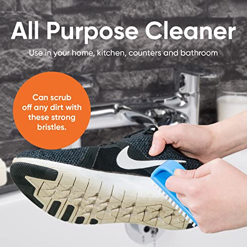 Superio Nail Scrubber Brush Nail Brush for Cleaning Fingernails Hand, and Toes, Small Scrub Brush Hand Scrubber Fingernail Brush Cleaner with Handle- Stiff Bristles, (3 Pack)