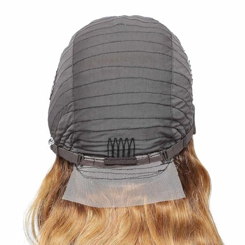 SUPER STYLE 28 Inch Ombre 4/27 Honey Blonde Body Wave 13x4 Lace Frontal Wig Human Hair Wigs Pre Plucked with Baby Hair for Women
