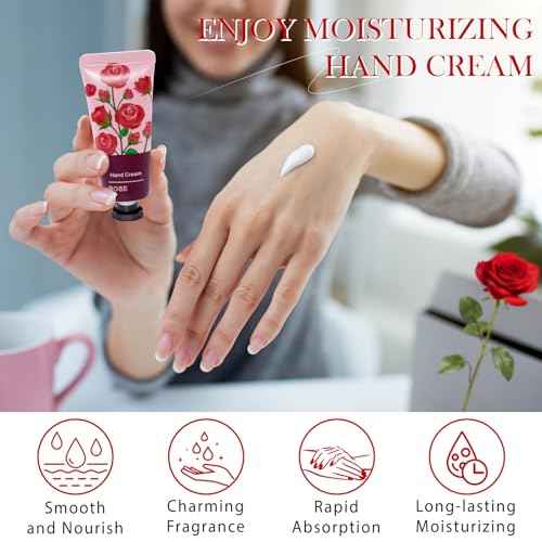 24 Pack Hand Cream Gift Set for Women, Mini Hand Lotion Travel Size in Bulk for Dry Cracked Hands, Natural Plant Fragrance Moisturizer Lotion for Mother, Teacher Appreciation and Bridesmaid Present