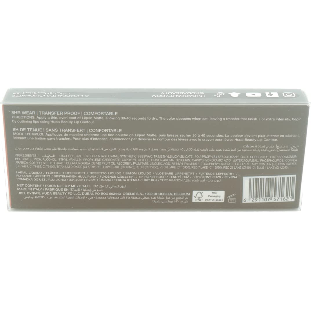 HUDA BEAUTY Liquid Matte Ultra-Comfort Transfer-proof Lipstick Trophy Wife