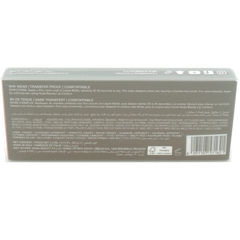 HUDA BEAUTY Liquid Matte Ultra-Comfort Transfer-proof Lipstick Trophy Wife