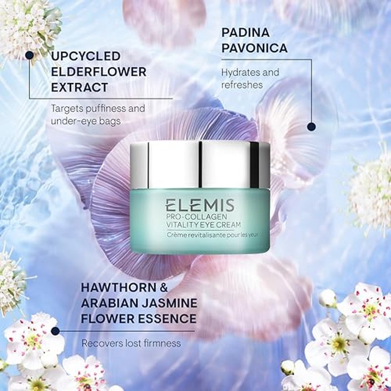 ELEMIS Pro-Collagen Vitality Eye Cream 15ml, Restorative Eye Cream To Firm, Replenish & Smooth Skin