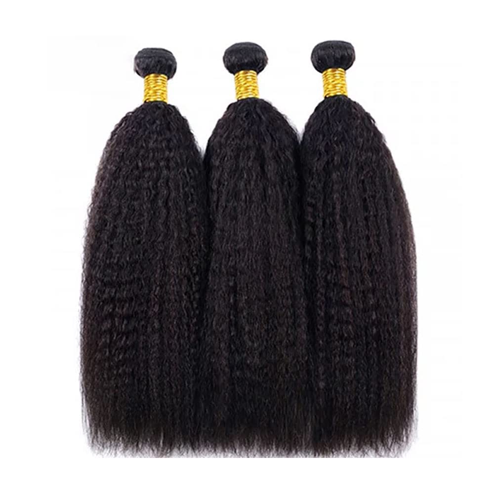 Straight Human Hair Bundles 22 24 26 Inch 3 Bundles/150g Double Weft Natural Black Color Straight Bundles Human Hair Weave For Black Women
