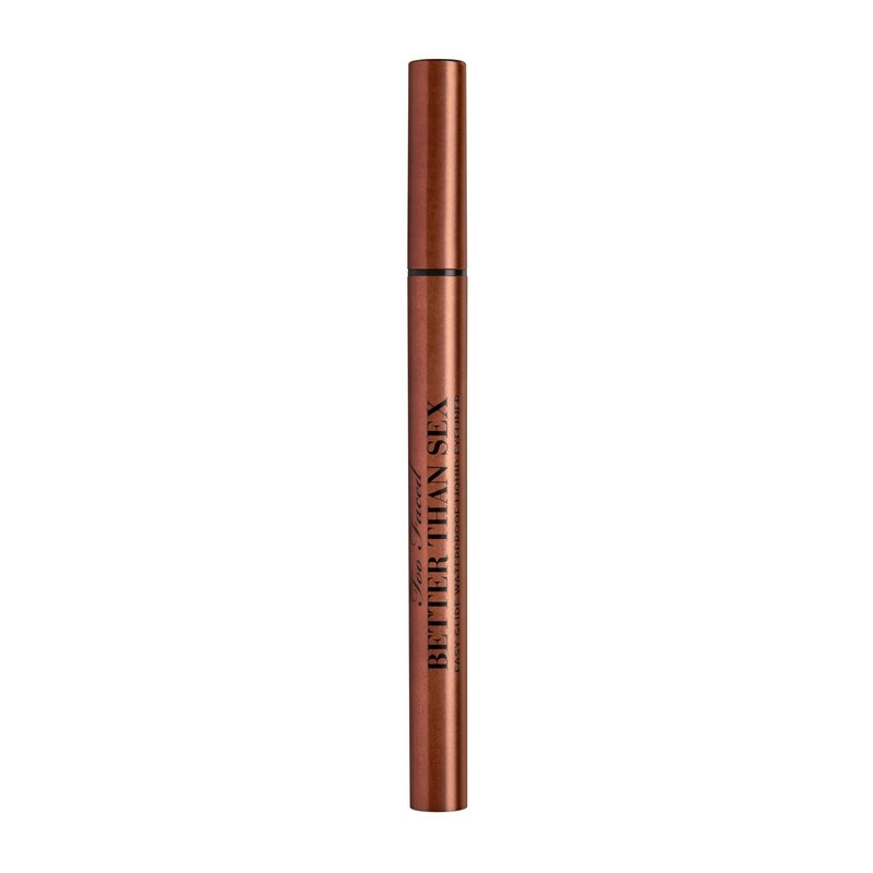 Too Faced Better Than Sex Easy Glide Liquid Eyeliner | Flake & Waterproof Liquid Eyeliner For Intense Pigment, 0.02 Fl Oz, Chocolate Brown