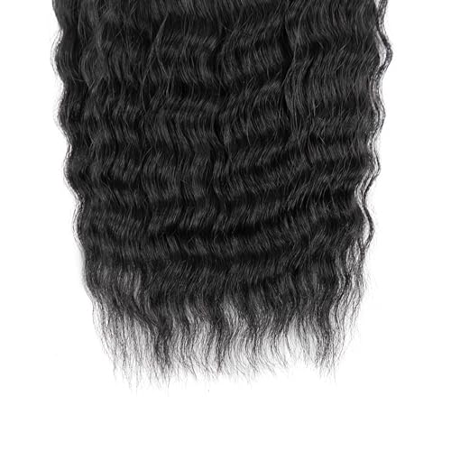 Wet and Wavy Human Braiding Hair No Weft Super Wavy Bulk Human Hair For Boho Braids 100g (1Pack-4PCS) 100% Virgin Human Hair Super French Micro Braiding Bohemian Braids (Super Wavy£¨#1B), 18 Inch)
