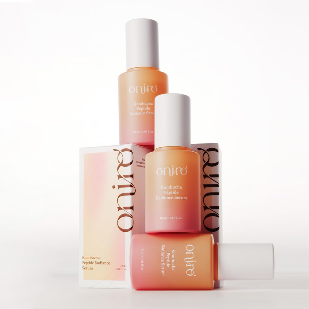 Oniro Kombucha Peptide Radiance Serum | Glycine Soja (Soybean) Peptide, Collagen Extract, Panthenol | Serum for a firm glow that won't crumble | Korean Skin Care | 1.01 Fl Oz