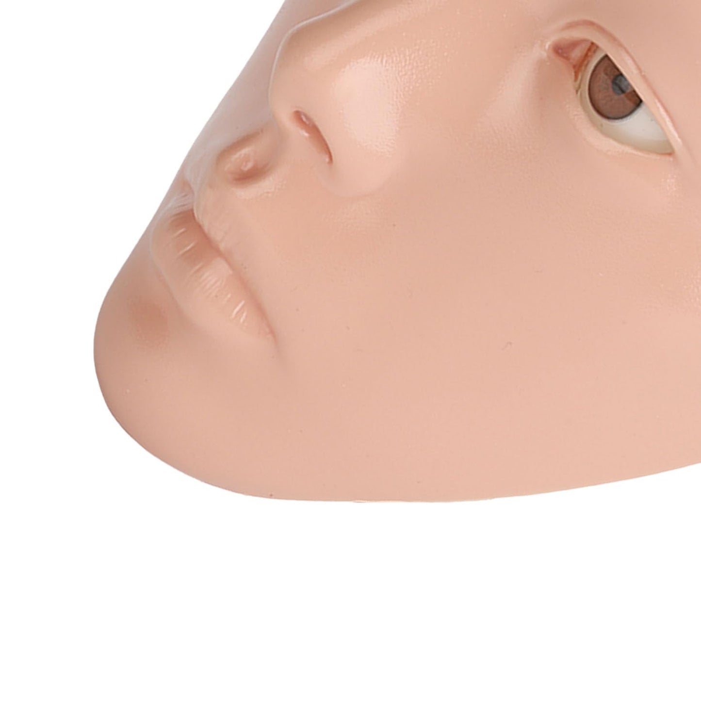 3D Reusable Makeup Practice Mannequin Face, Silicone Full Face for Eyelash and Eye Shadow Practice, Ideal for Emerging Makeup Artists and Girl's Gift (pink skin)