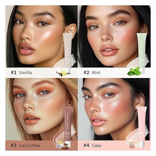 Glossy Butter Balm Set,Instant Moisture and Hydration Lip Gloss,Long-lasting Hydrating Non-Sticky Lip Balm,Soften Dry Lips and Lip Care (Cake)