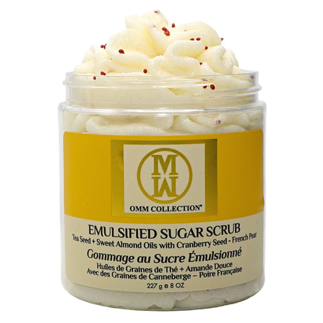 Natural French Pear Exfoliating Sugar Scrub - Deep Cleansing & Hydrating Body Scrub | Nourishing Hand & Leg Care