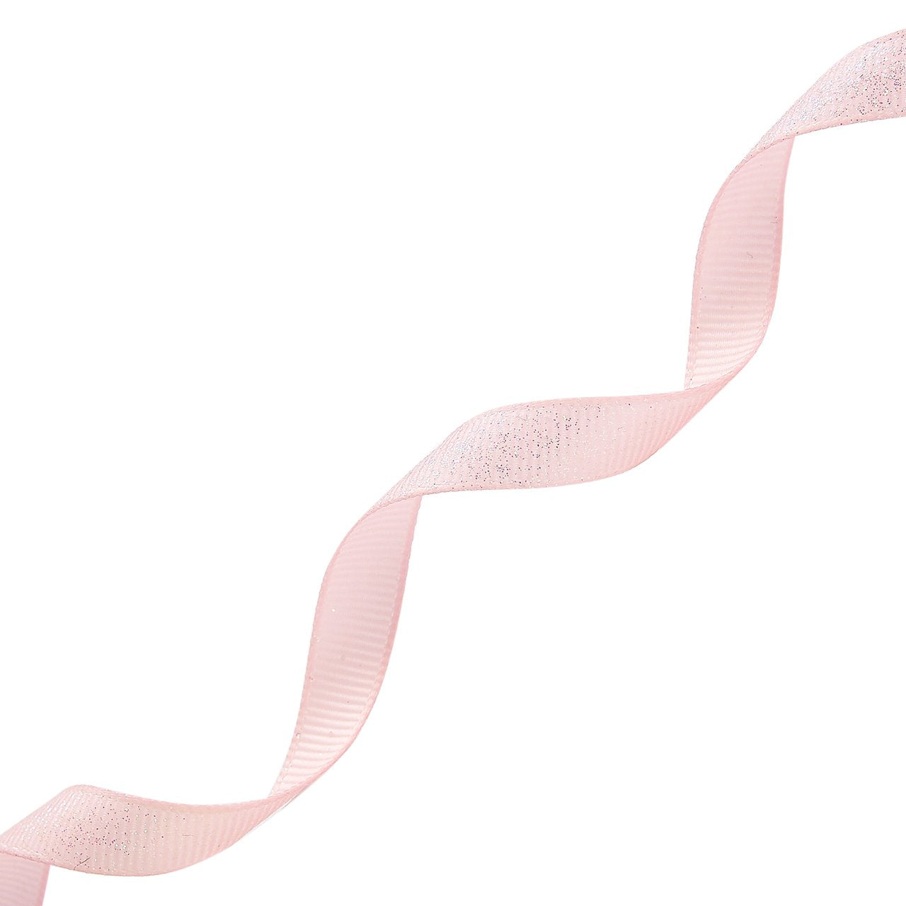 Morex Ribbon Dazzle Glitter Grosgrain Ribbon, 3/8-Inch by 8-Yard, Light Pink, lt. Pink (99002-117)