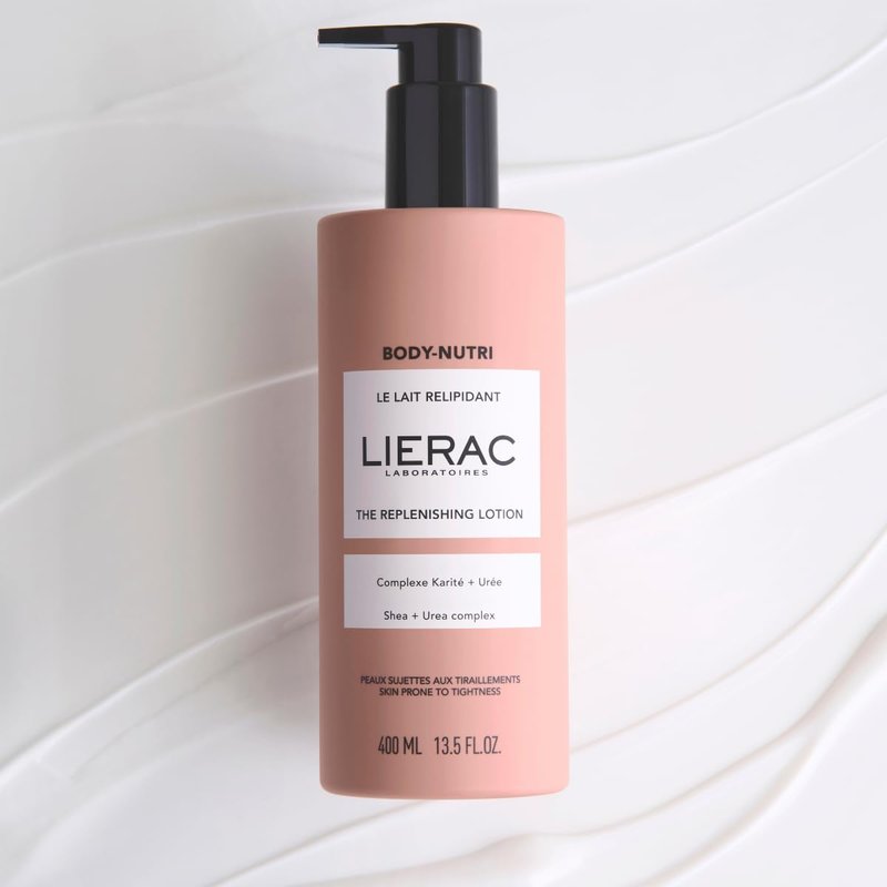 Lierac The Replenishing Moisturizing Body Lotion for Women, Enriched with Niacinamide, Urea & Shea Butter, Hydrates & Comfort to Dry Skin - 400ml
