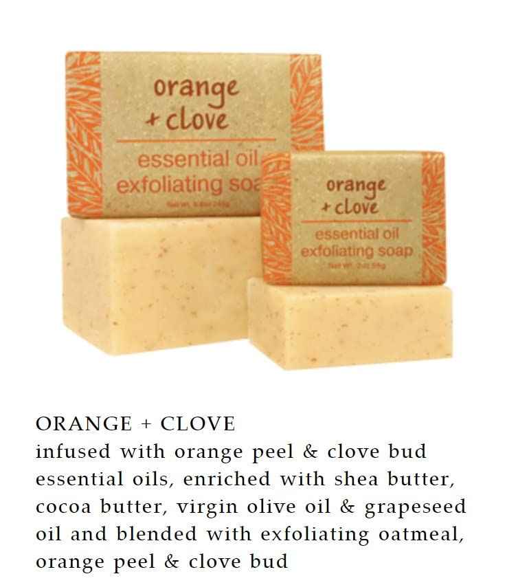 Greenwich Bay Trading Co., Orange and Clove Essential Oil Exfoliating Bath Bar Soap, Set of 2, 8.6 Ounces Each