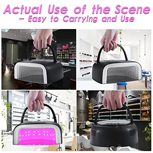 Rechargeable UV Light for Nails, 60w Cordless UV Led Nail Lamp with 42 Red-Light Beads, Automatic Sensor & Portable Nail Dryer, Professional Gel Nail Lights Nail Art Manicure Tools for Gel Polish