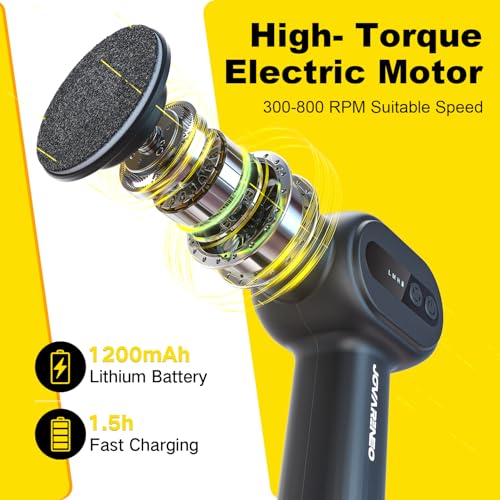 Electric Foot Callus Remover Rechargeable, Electronic Foot File Pedicure Tool, 2 in 1 Foot Grinder, Pro Foot Scrubber Kit for Dead, Hard, Cracked Skin, with 6 Speeds & 20 Sandpaper Discs