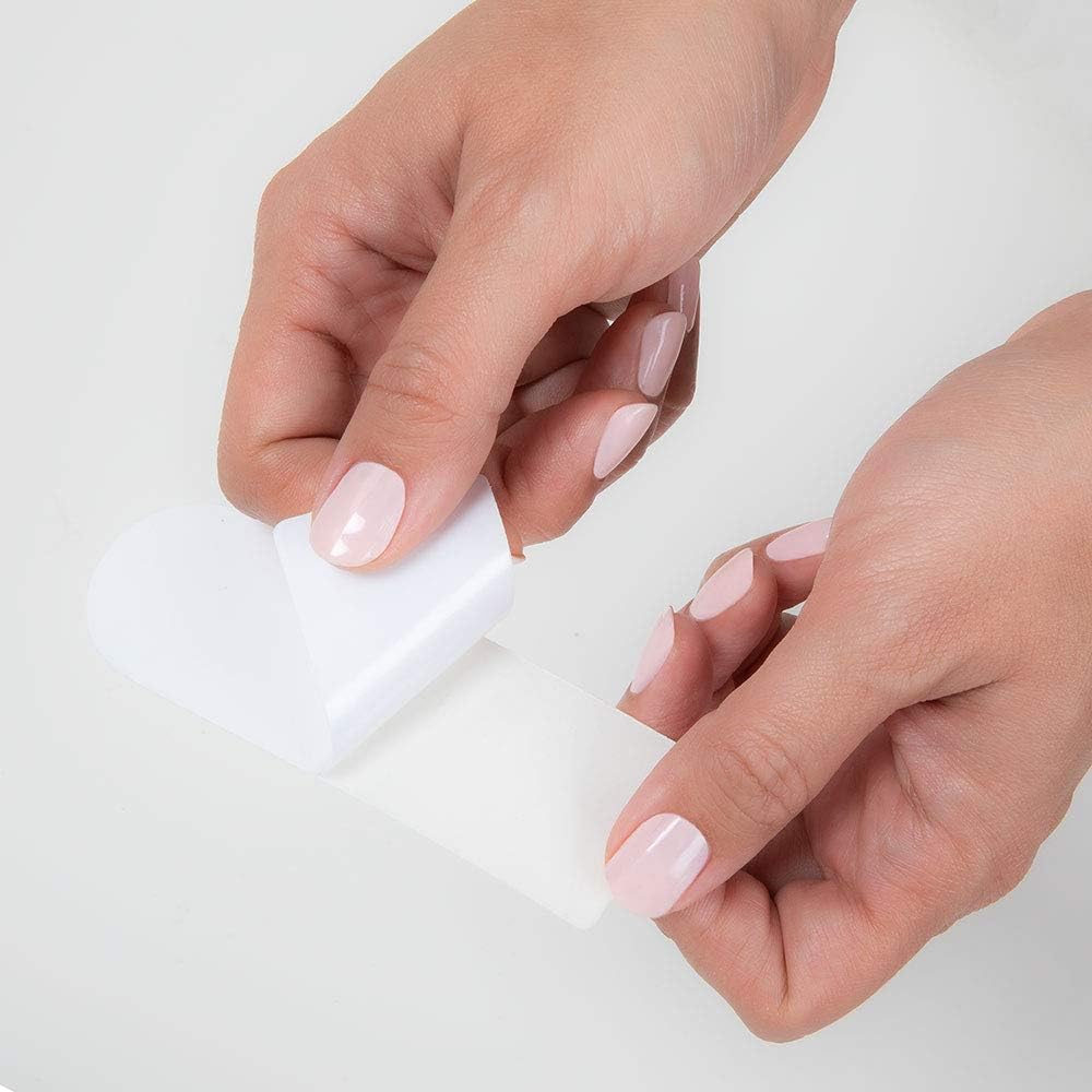 ForPro Professional Collection Stainless Steel Pedi File Refill, 180 Grit, White, EZ-Strip Peel Pedicure Refill Pads, 1.25” W x 4” L, 50-Count