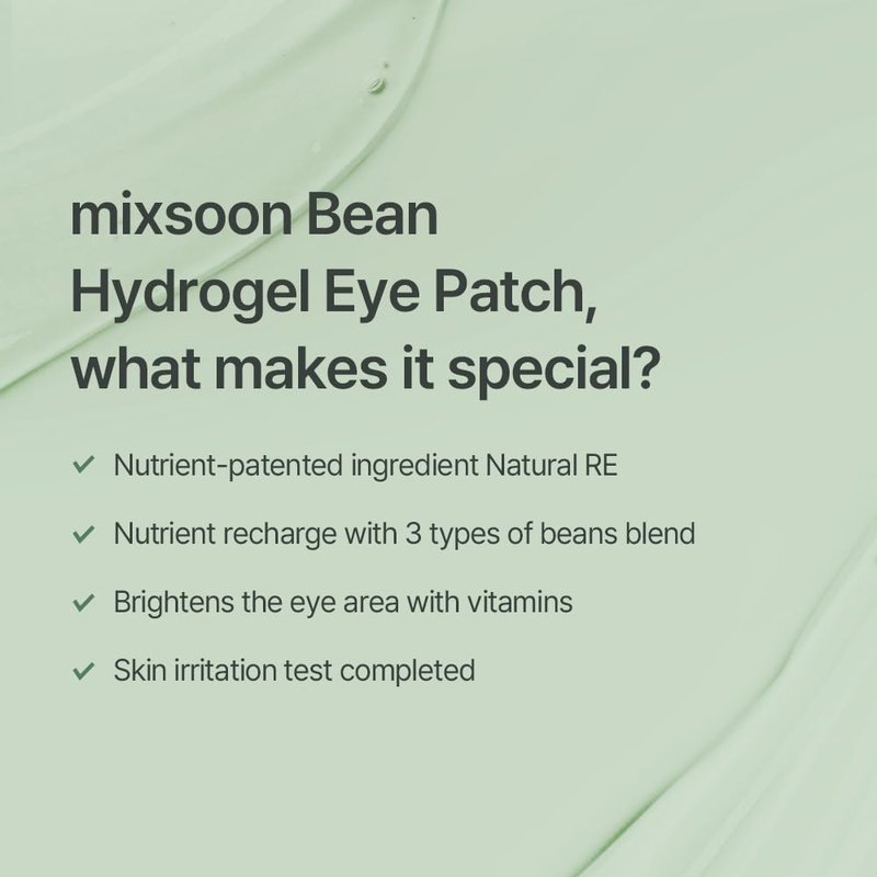 mixsoon Cica-Hyal Eye Patch - Soothing, Hydrating and Cooling Hydrogel Eye Patches, Gentle Care for Tired Eyes 84 g / 2.84 fl.oz. (30 pairs) Korean Glass Skin Care