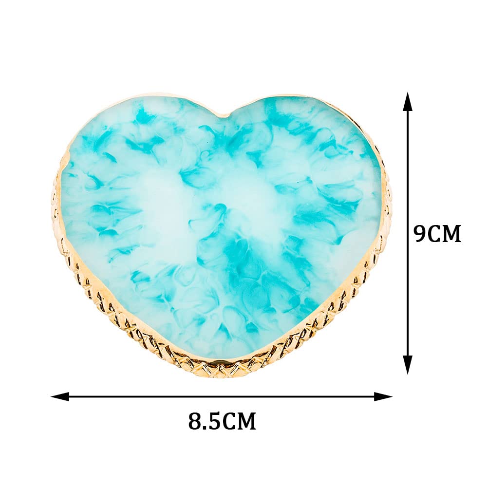 2 Pcs Resin Nail Art Palette, Nail Art Painting Palettes Gold Edge Nail Holder Nail Art Display Board