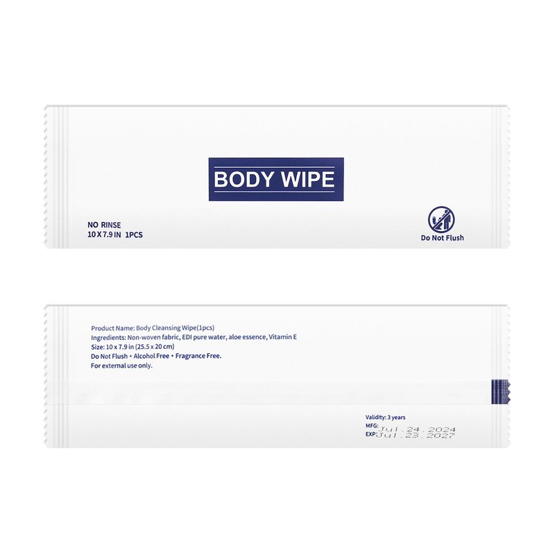 200 pcs Large Body Wipes Individually Wrapped Bulk, Disposable Skin Cleansing Wet Wipes for Men Women, Individual Wrapped, Convenient, Lightweight, Aloe Vera for Body, Hands, Face, Daily