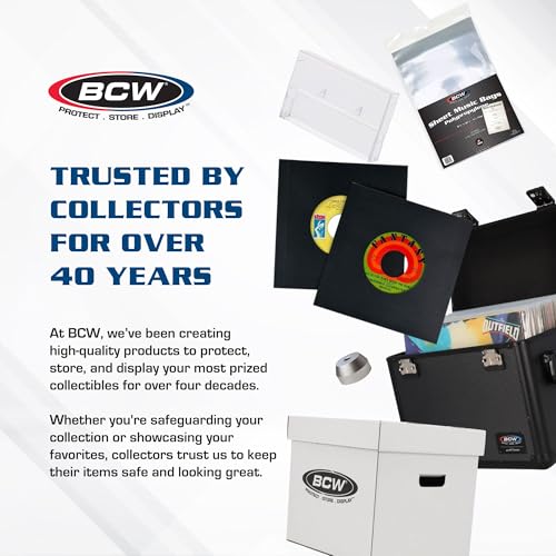 BCW 33 RPM Record Sleeves | Polypropylene Vinyl Record Outer Sleeves | 2 mil Thickness | Vinyl Record Album Protectors | (200 Pack)