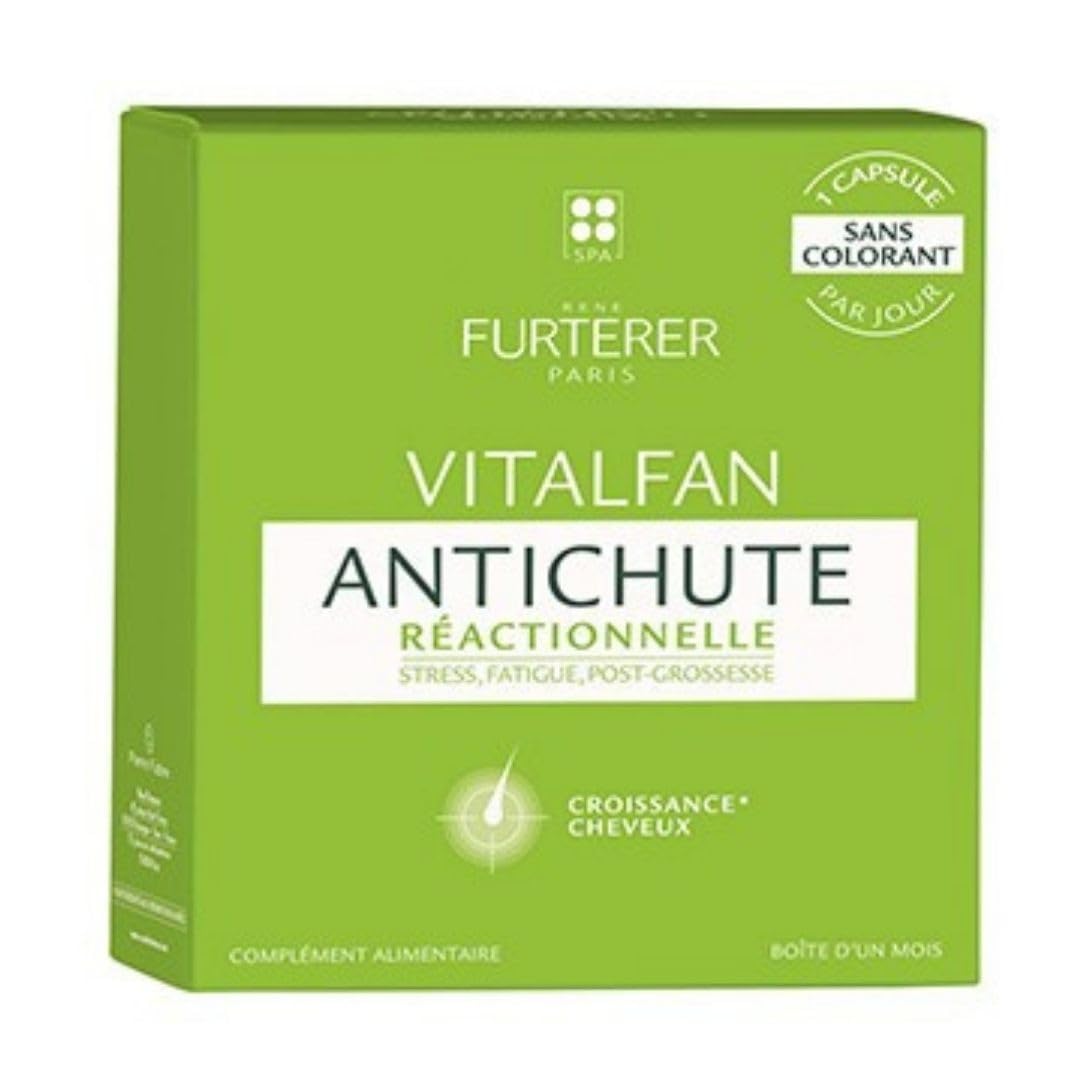 Rene Furterer VITALFAN Dietary Supplement - Sudden, Temporary Thinning Hair, Plant-Based, Biotin, Drug Free, Dye Free, 30 Count