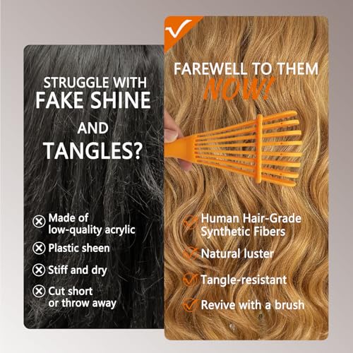 26Inch Honey Blonde 13¡¿6 Lace Front Wigs 130% Density Body Wave Transparent Lace Front Wigs Free Part Pre Plucked Glueless Wigs for Women with Baby Hair Synthetic Hair