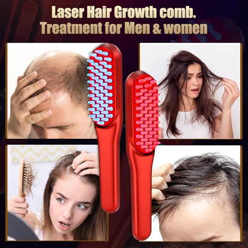 Laser Hair Growth Comb£¬Red Light Hair Growth Treatment for Men & Women£¨Red 1pcs £©