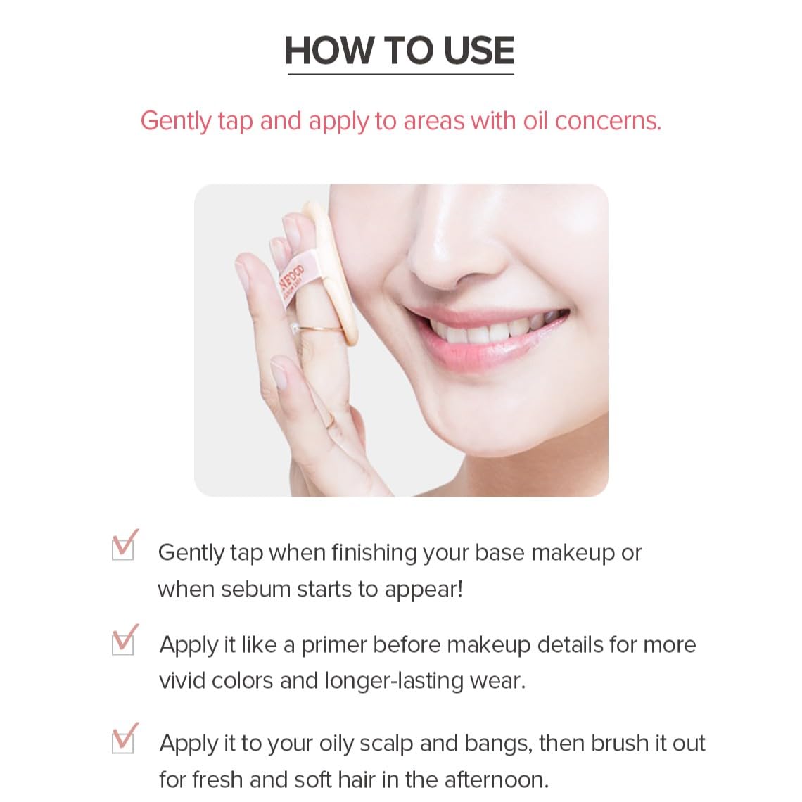 SKINFOOD Peach Cotton Pore Blur Pact - Sebum Control Pack with Silky Texture - Long Lasting Makeup Fixing - Pore Primer with Mineral Powder for Oily Skin - Stocking Stuffers - Pore Quick Minimizer