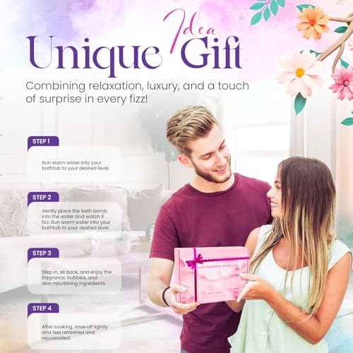 Bath Bombs for Women Pack of 12 Handmade for Women Gift Set, All Natural with Essential Oils, Shea Butter & Luxurious Bubbles - Relaxing Bath Bombs for Adults, Spa Fizzies, Moisturizing Bath Balls