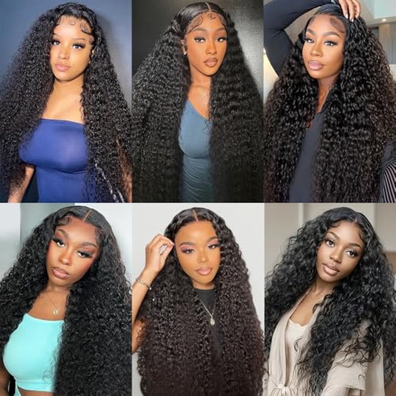 26 Inch Deep Wave Lace Front Wigs Human Hair Wig for Women 200 Density 13x6 HD Lace Front Wigs Human Hair Glueless Deep Curly Frontal Wigs Human Hair Pre Plucked