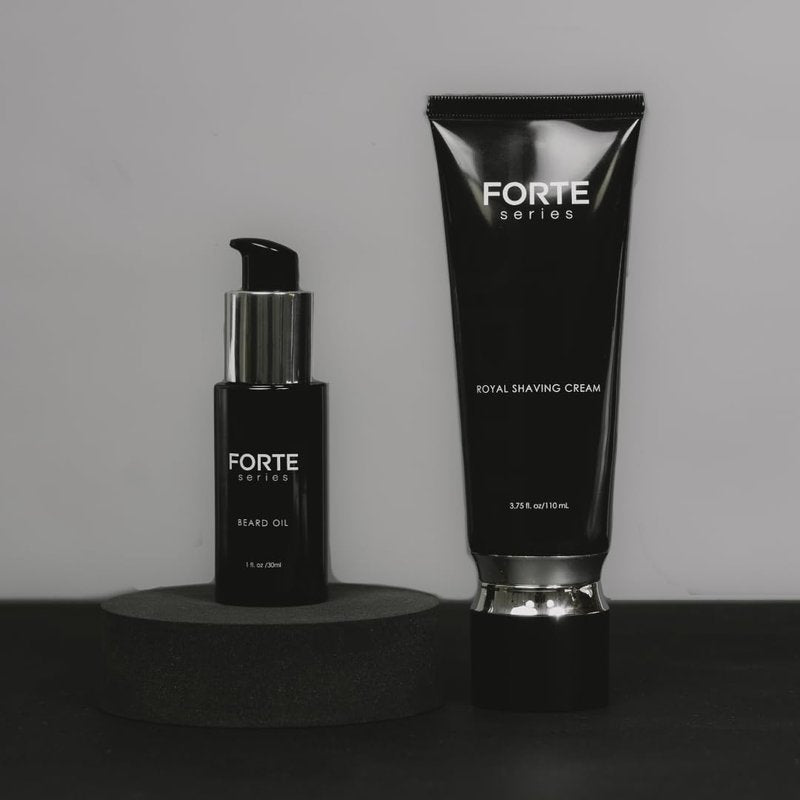 Forte Series Premium Beard Oil with Hydrating Oils and Vitamin E for Soft, Healthy Facial Hair, Black