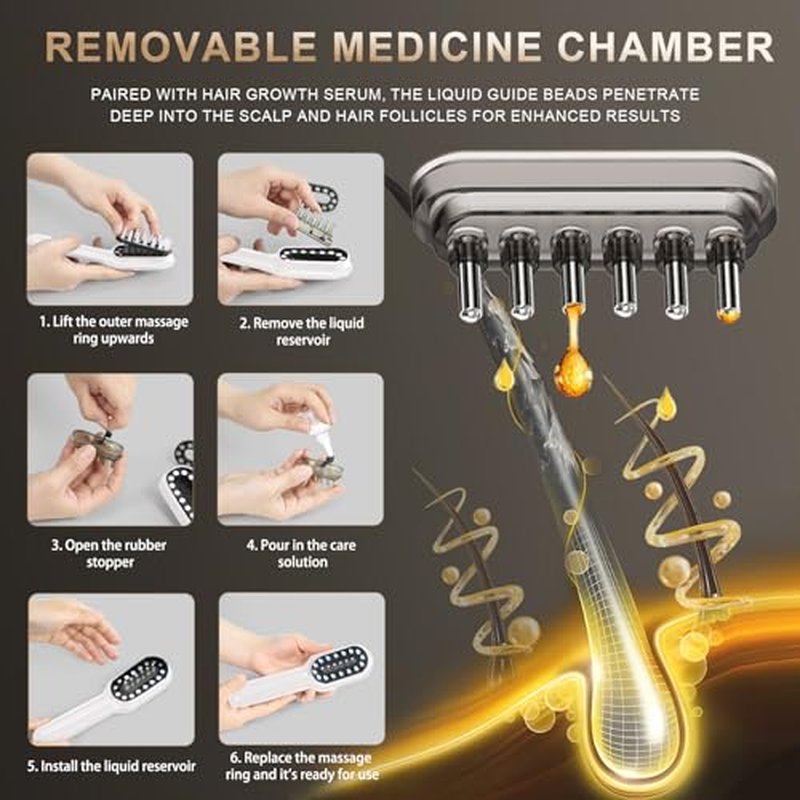 Laser Hair Growth Comb, Hair Growth Device, promote hair growth in women and men