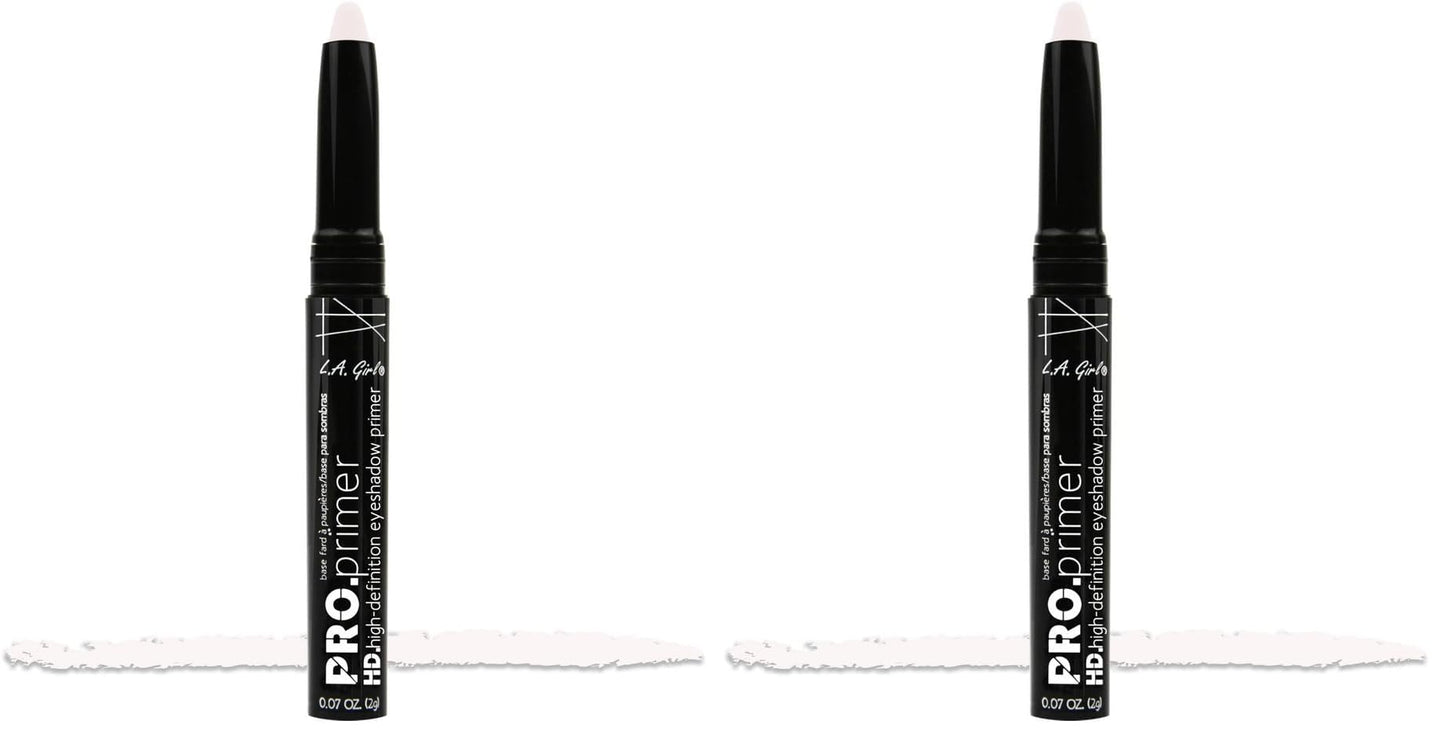 L.A. Girl HD PRO.Primer Eyeshadow Stick, White GEB195 (Pack of 2)