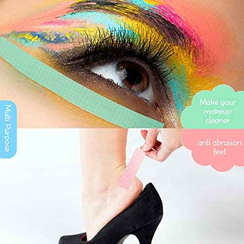 6 Rolls Eyelash Extension Tape Breathable Adhesive Lash Tape Non-woven Fabric Lash Tape with Heart-shaped Tape Dispenser Cutter, 0.5 Inch Wide, 10 Yards Long of Each