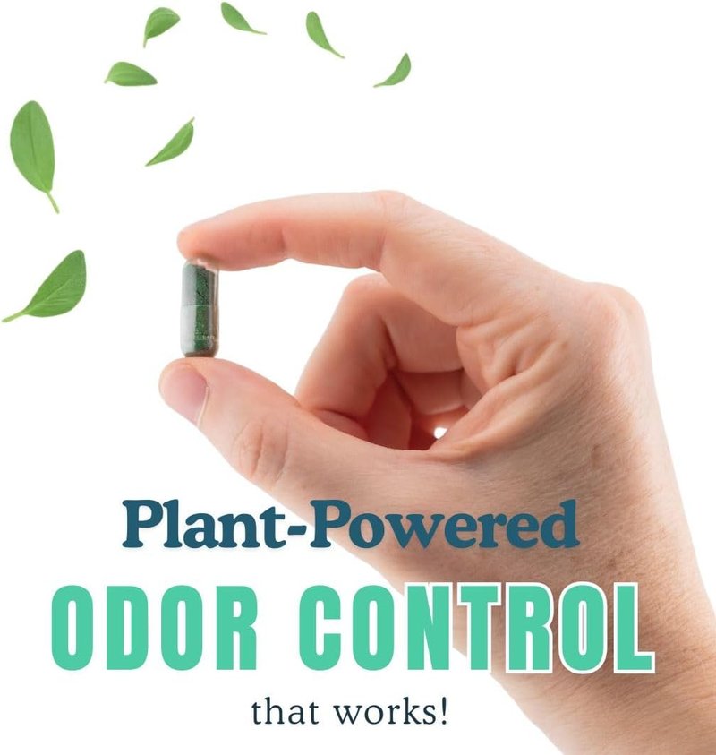 Whole Body Deodorizing Supplement - Natural Internal Deodorant for Odor Relief | 60 Chlorophyll Capsules for Gut Health