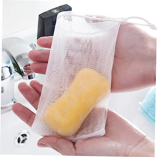 10pcs Foaming Mesh Soap Pouch Net Lathering Net Face Wash Safe and Comfortable Touch