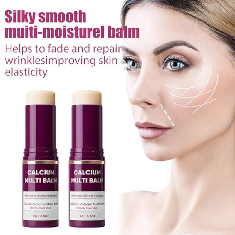 Calcium Multi Balm, Calcium Volume Multi Balm, Wrinkle Core Stick, Korean Collagen Moisturing Stick, Anti-aging, Hydrating, Reduce fine lines, Suitable for Eyes, Neck, Face
