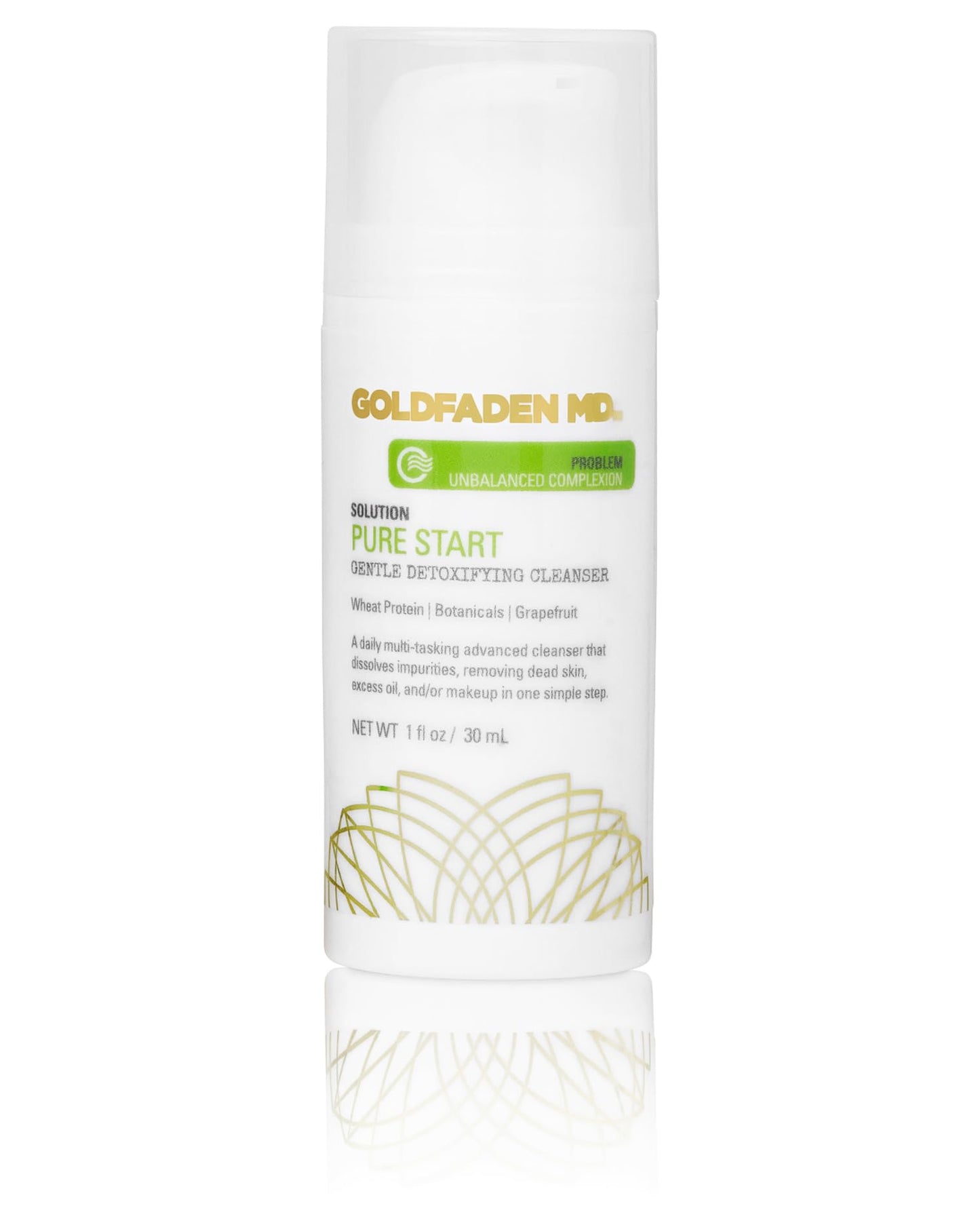 GOLDFADEN MD Pure Start Gentle Detoxifying Natural Facial Cleanser, 1 Fl Oz