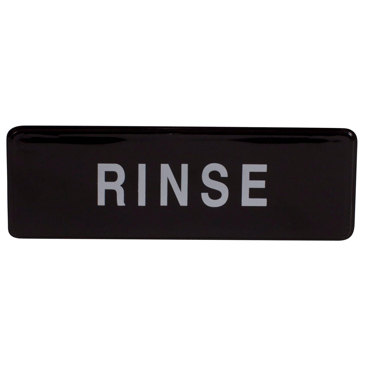 Winware Information Sign, "Rinse", 3" x 9", Black