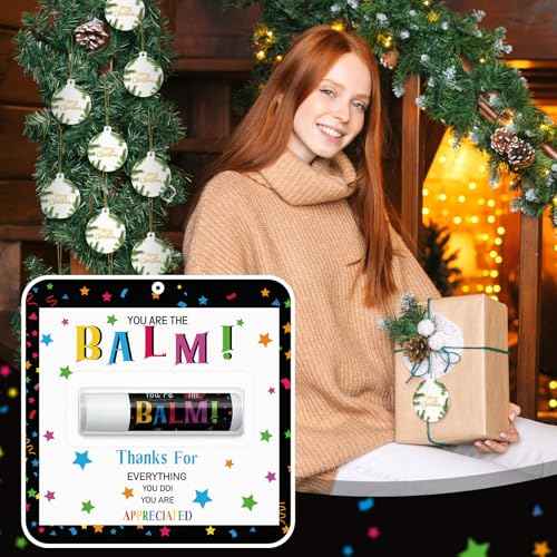 5 Pack Employee Appreciation Gifts Bulk Lip Balms Teacher Staff Team Thank You Gifts You're the Balm Fall Thanksgiving Christmas Appreciation Party Favors for Coworkers Women Men Volunteer