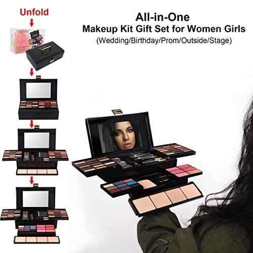 58 Color Professional Makeup pallet, Makeup Kit for Women Full Kit,All In One Makeup Set,Makeup Gift Set for Women&Girls&Teen (331N)