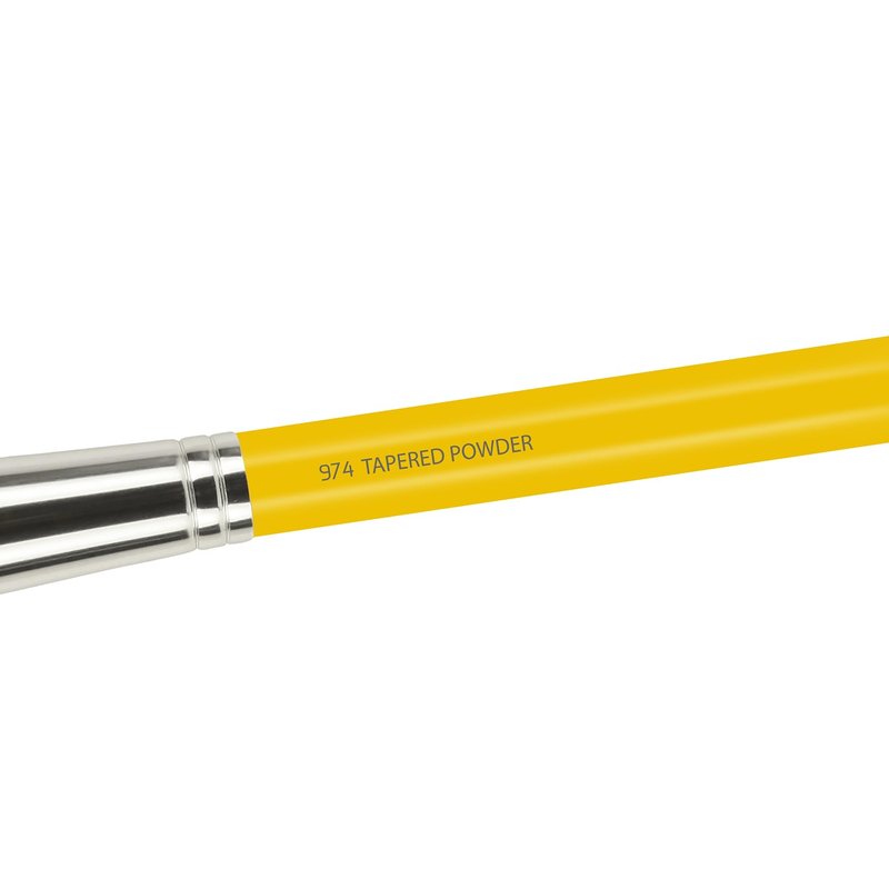 Bdellium Tools Professional Makeup Brush - Studio Series 974 Tapered Powder - With Soft Synthetic Fibers, For Sculpt & Shape (Yellow, 1pc)
