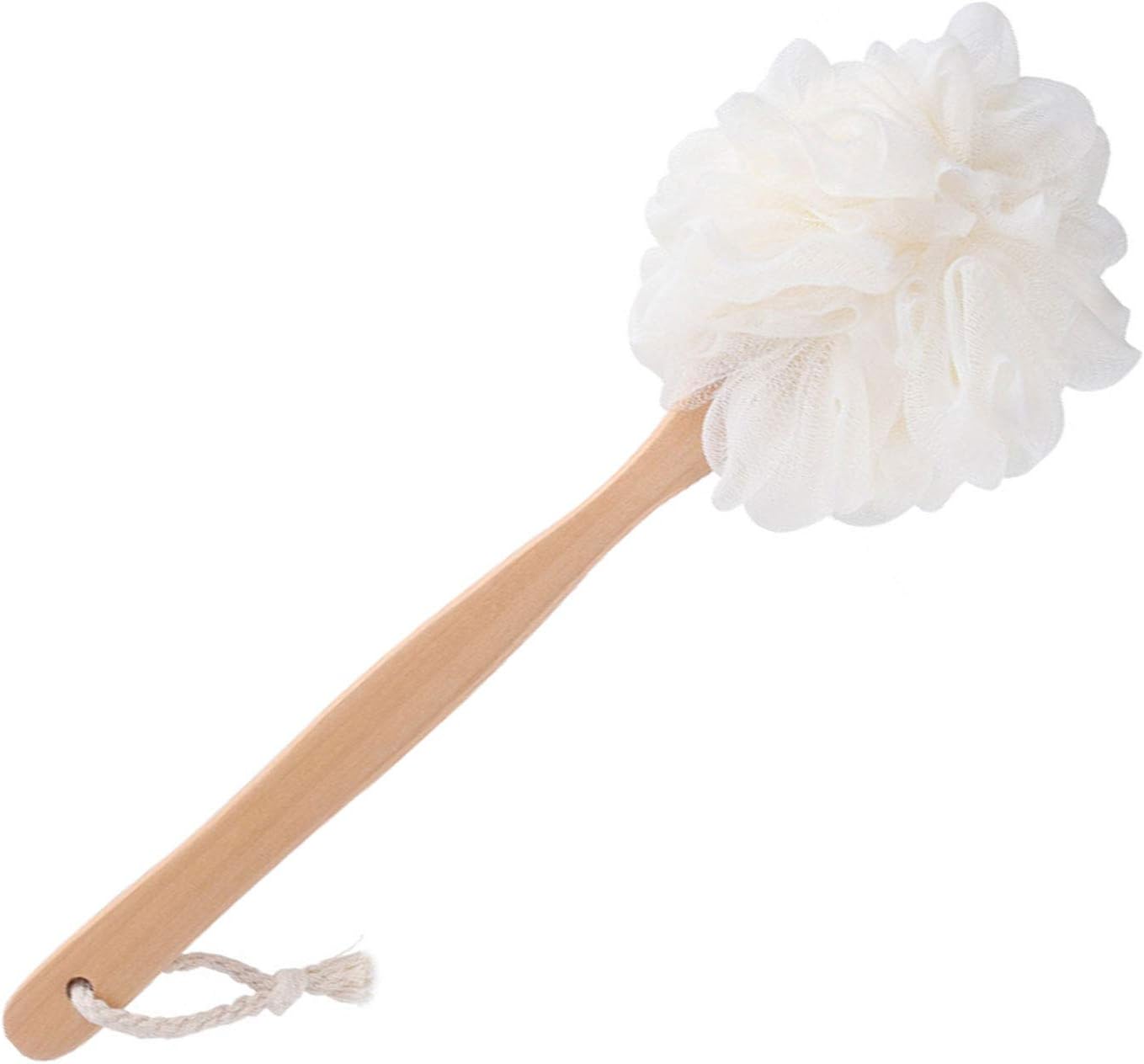 Loofah with Handle, Loofah on a Stick, Shower Sponge with Handle, Bath Brush, Shower Brush for Body, Back Scrubber for Shower, PE Soft Mesh Luffa for Men and Women