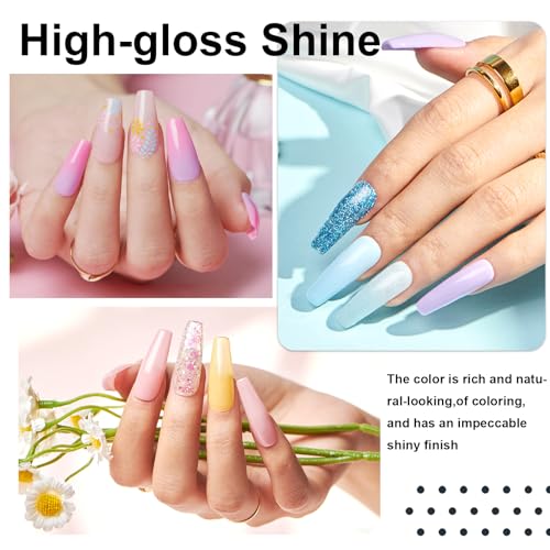 31 Pcs Dip Powder Nail Kit, 20 Colors Glitter Nude Pink Blue Gray Dip Powder Liquid Set with Top/Base Coat Activator for French Nails Art Manicure DIY Salon, No Needed Nail Lamp Curing