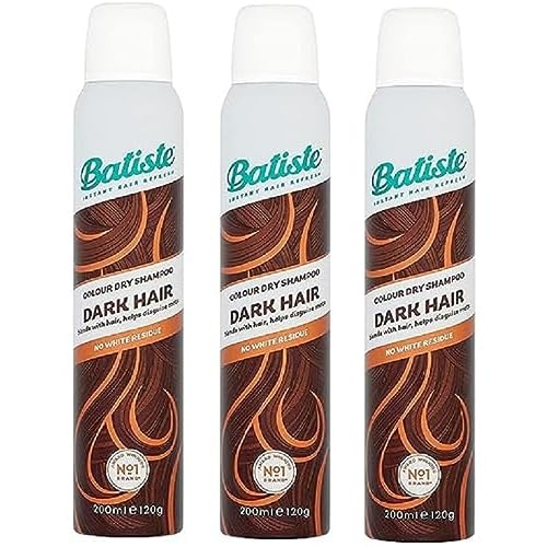 Batiste Dry Shampoo, Dark & Deep Brown 6.73 oz (Pack of 3)