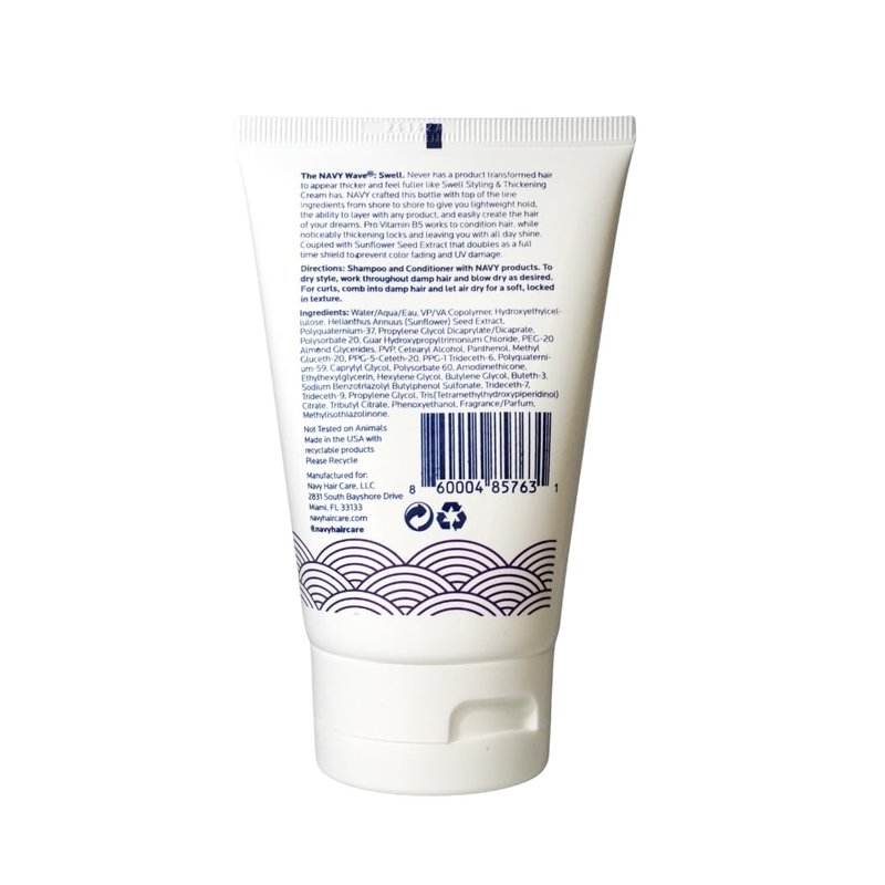 NAVY Swell Thickening Cream | Lightweight Styling Cream For Fine, Flat or Thinning Hair | Adds Volume with Soft Natural Movement | 4 oz